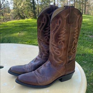 Men's Brown Leather Smoky Mountain Denver Cowboy Boots⭐️ size 11 D Never Worn